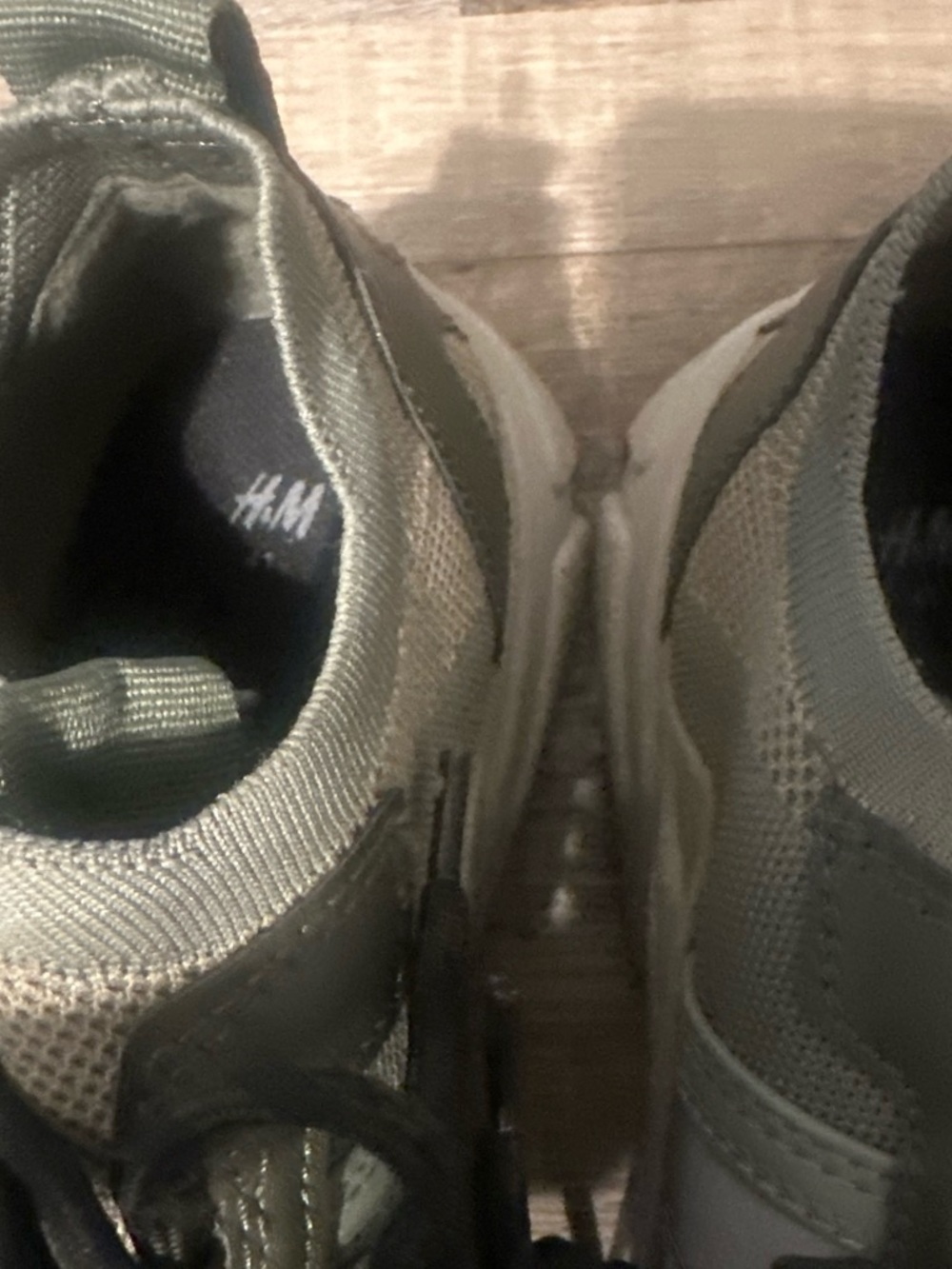 H&M Kids Olive Green and White Sneakers